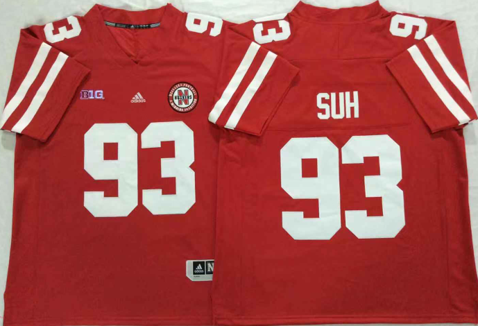 Custom NCAA Men Nebraska Huskers Red NCAA Jerseys->washington nationals->MLB Jersey